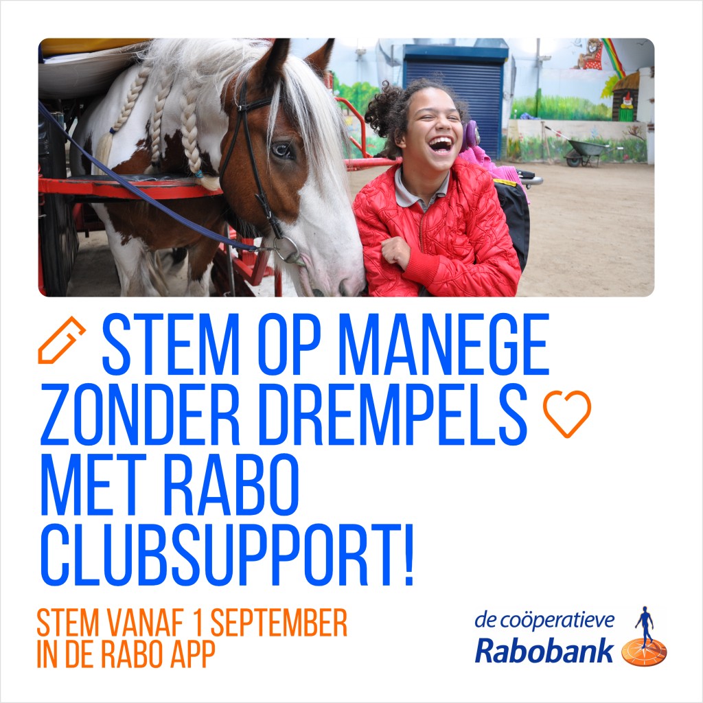 Stem op Manege zonder Drempels met Rabo ClubSupport